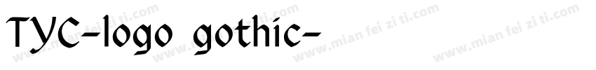TYC-logo gothic字体转换